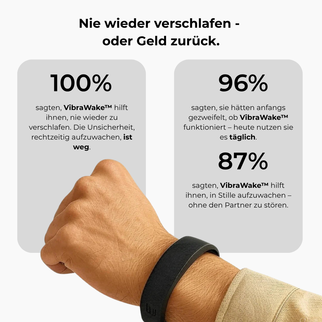 VibraWake™ – Dein 100 % Aufwach-Wecker